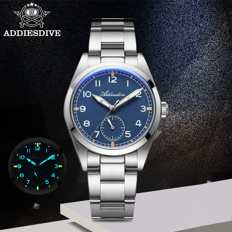 Luxury Watch With Bracelet - ADDIESDIVE 36 มม.นาฬิกาควอตซ์ผู้ชาย 100 ม.กันน้ำกระจกบับเบิ้ล ซุปเปอร์