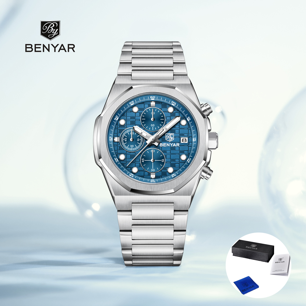 Luxury Watch Business - นาฬิกาข้อมือผู้ชาย BENYAR รุ่นใหม่ปี 2025 นาฬิกาควอตซ์สุดหรู นาฬิกาโครโนกราฟสำหรับผู้ชาย