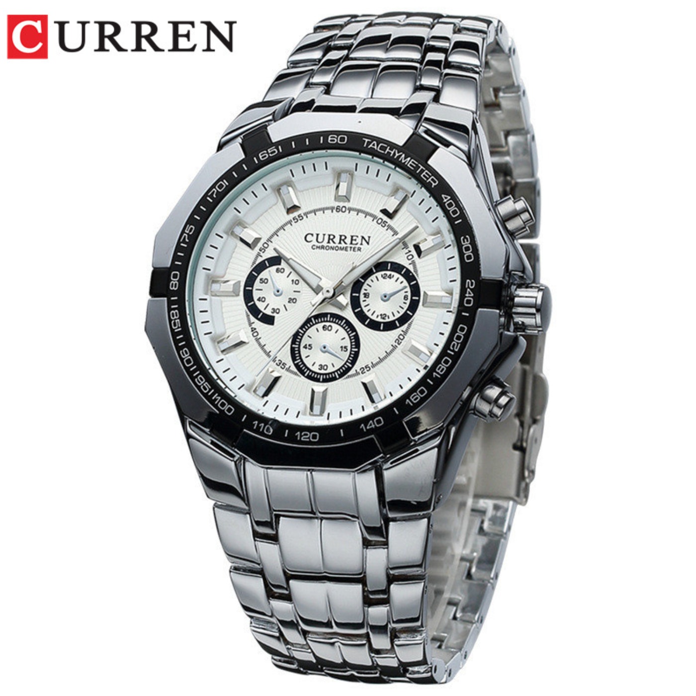 Luxury Watch Logo - CURREN ผู้ชายแบรนด์หรูทหารกีฬาบุรุษนาฬิกาเหล็กควอตซ์นาฬิกาผู้ชายนาฬิกากันน้ำธุรกิจนาฬิกาเรลิโอ มาสคูลิโน