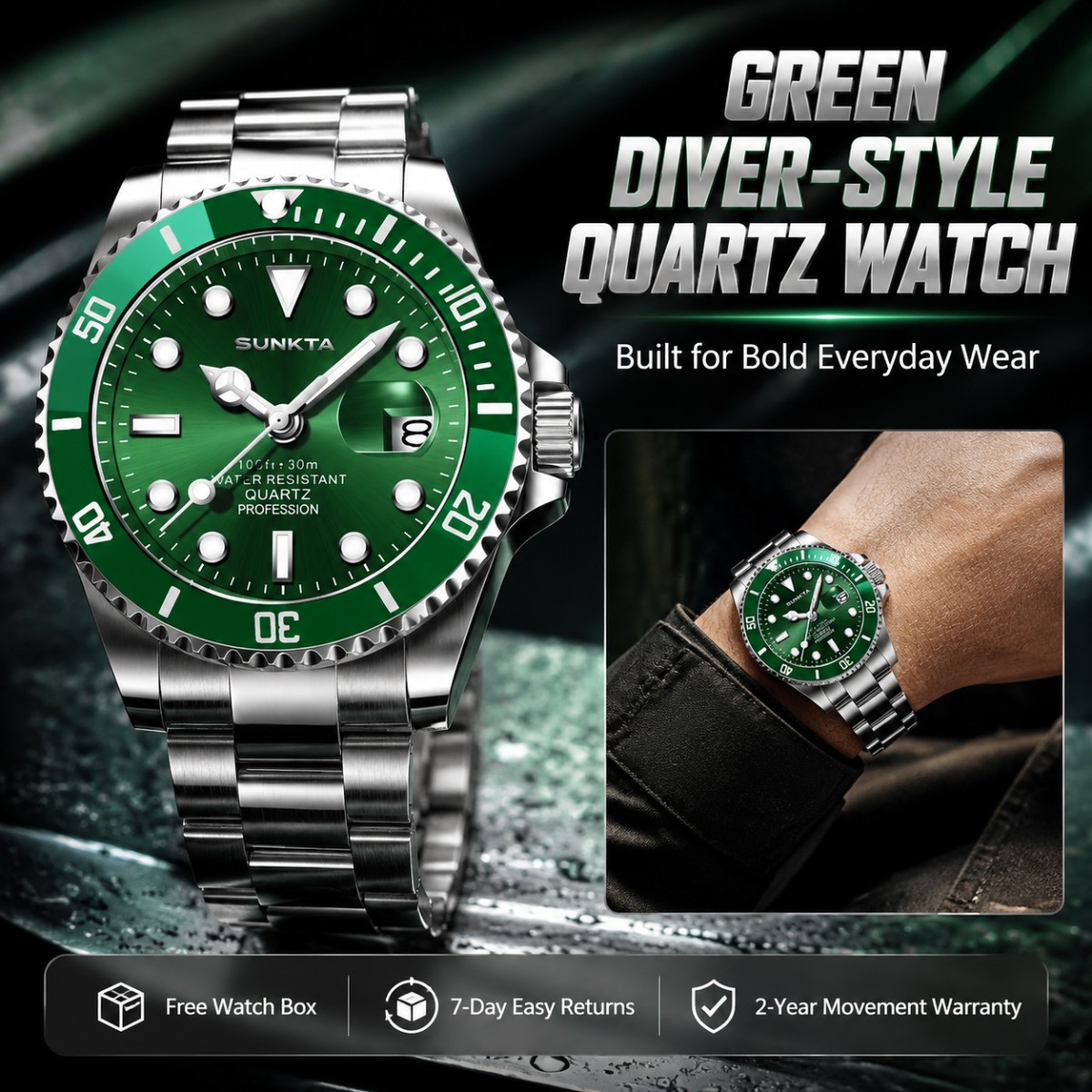 Luxury Watch All Brands - 2026 SUNKTA นาฬิกาหรูสำหรับผู้ชาย แบรนด์ชั้นนำ นาฬิกาควอตซ์แฟชั่น นาฬิกาผู้ชายตัวเรือนเหล็กทั้งหมด