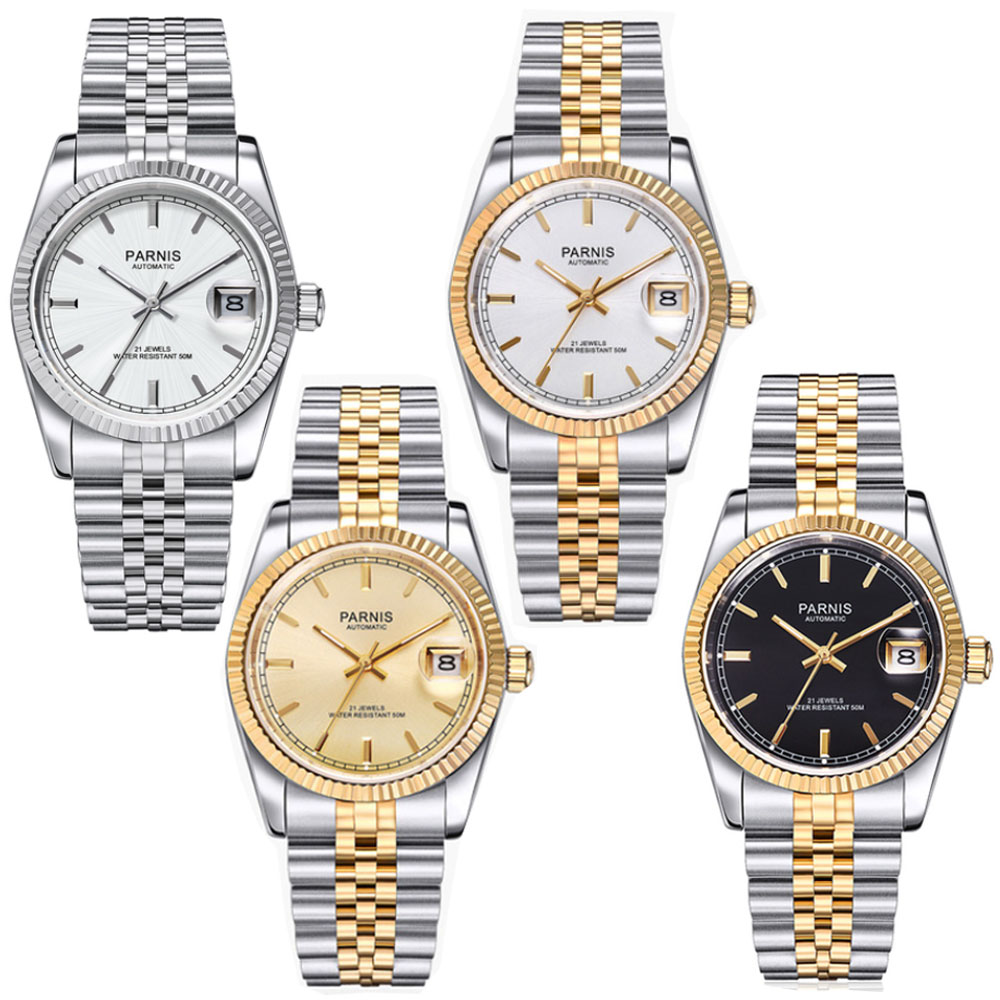 Luxury Watch Gold And Black - พาร์นิส 36 มม.นาฬิกาอัตโนมัติสำหรับผู้ชาย Miyota 8215 Luxury