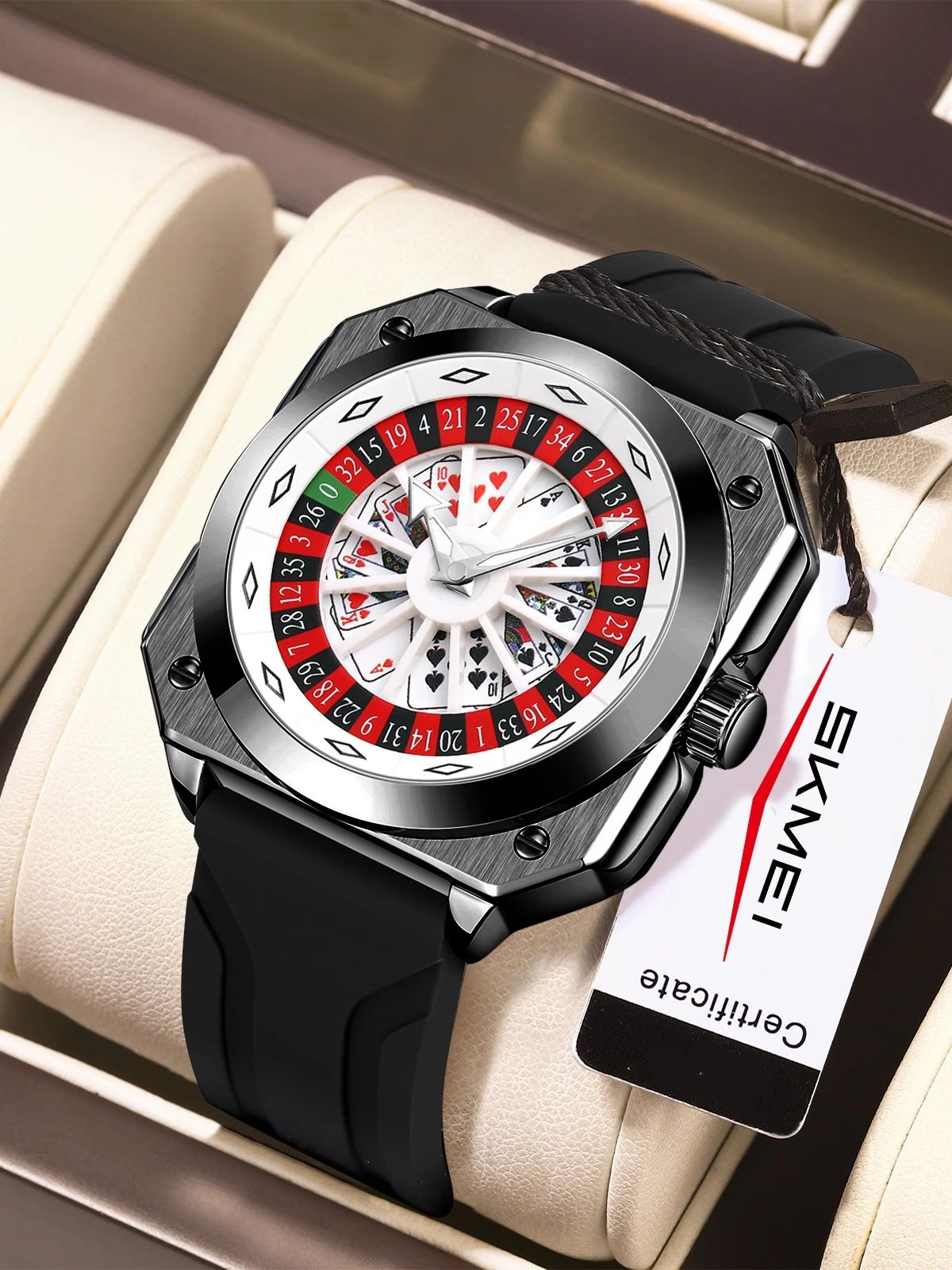 Luxury Watch Name Brands - นาฬิกาข้อมือผู้ชายทรงสี่เหลี่ยมซีรีส์ God of Fortune Turntable สุดหรู