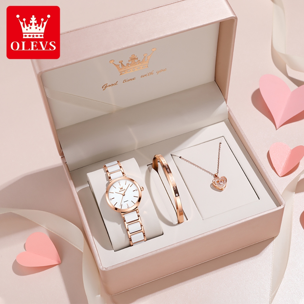 Luxury Watch Logo - นาฬิกาข้อมือผู้หญิง OLEVS รุ่น 5877 หรูหรา สง่างาม