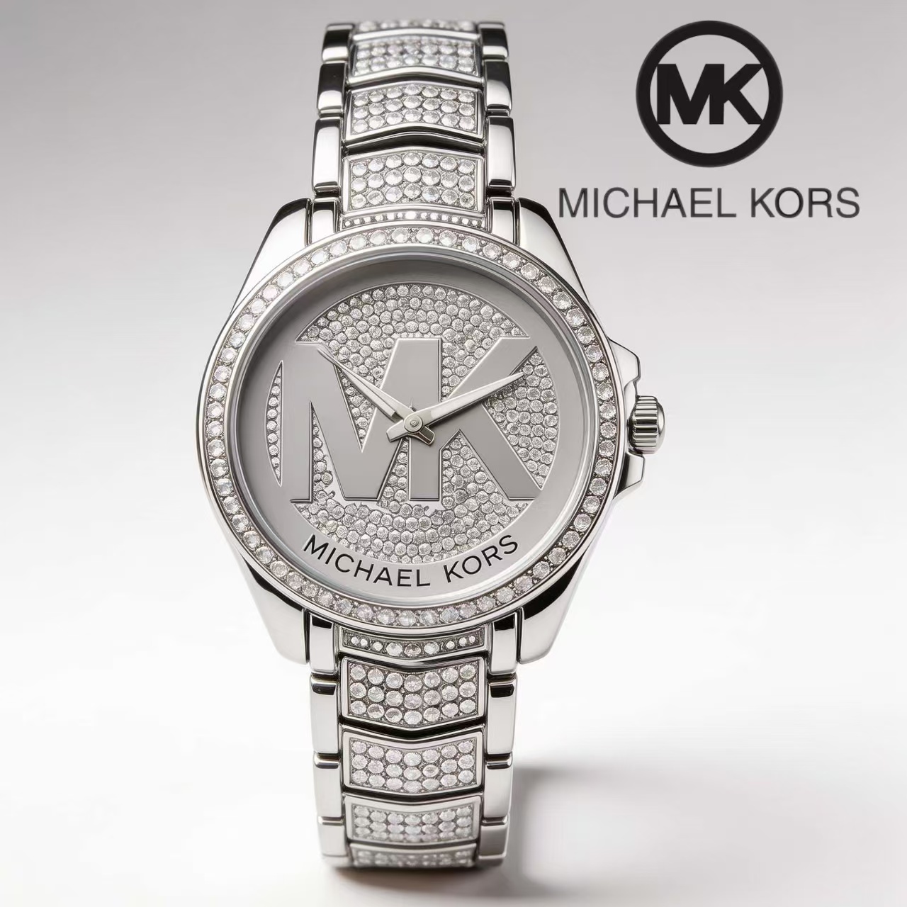 Luxury Watch Photography - Michael Kors นาฬิกาข้อมือและกระเป๋าสตางค์ผู้หญิงรุ่นใหม่ ดีไซน์ทันสมัยและหรูหรา MK สีชมพูอ่อน