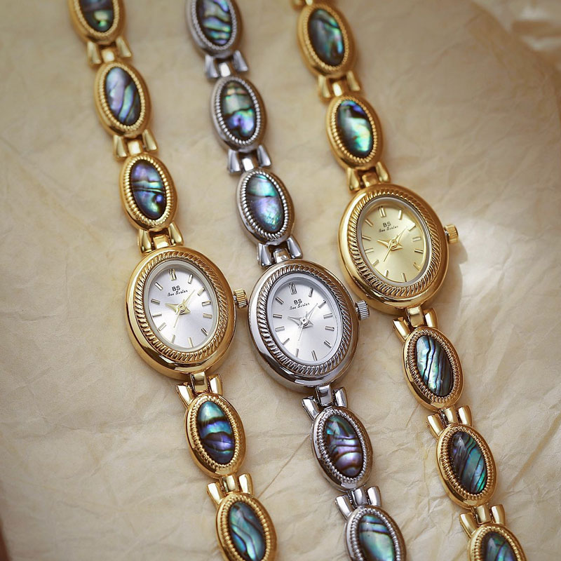 Luxury Watch Gold And Black - คลาสสิกธรรมชาติพรีเมี่ยมสีดําทอง Abalone Shell รูปแบบสร้อยข้อมือนาฬิกานาฬิกาควอตซ์หรูหราสําหรับสตรี Casual นาฬิกากันน้ํา
