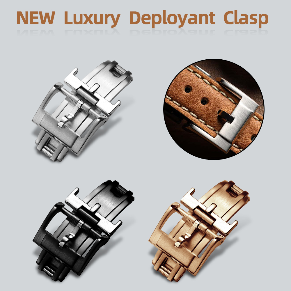 Luxury Watch Logo - ตัวล็อคสายนาฬิกาแบบสปริงดีไซน์หรูหราใหม่ ขนาด 16 มม. 18 มม.