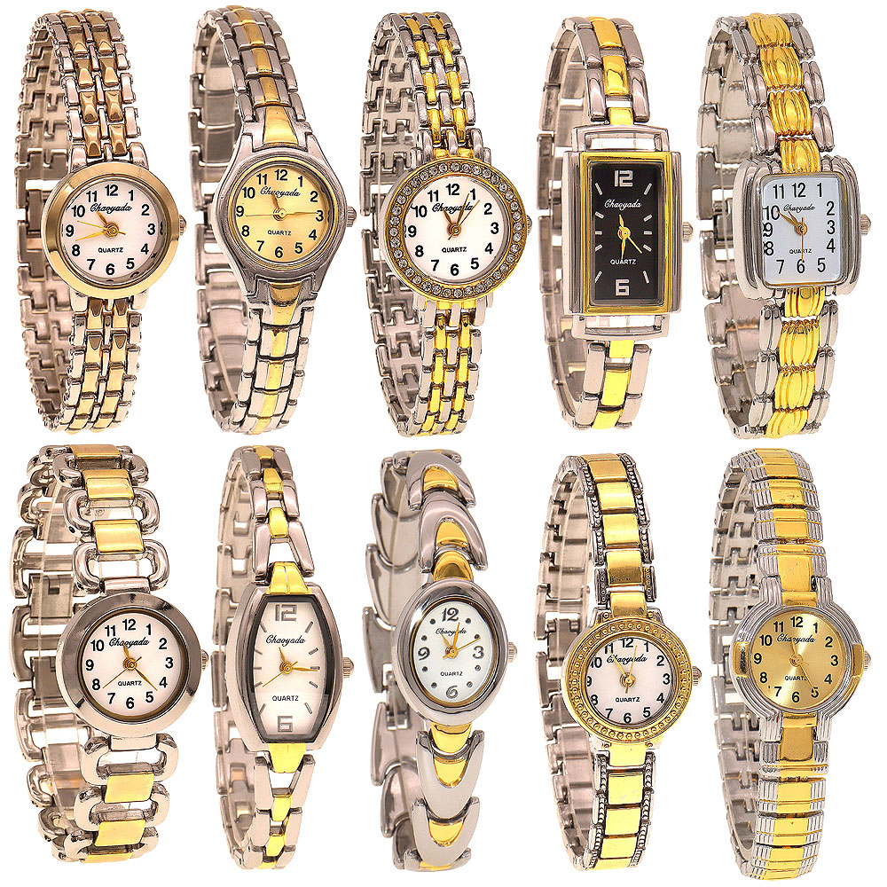 Luxury Watch Ladies - 10 ชิ้น/ล็อต, นาฬิกาข้อมือผู้หญิงแบบหรูหราหลากหลายแบบ นาฬิกาควอตซ์สำหรับผู้หญิง สาวๆ ของขวัญ