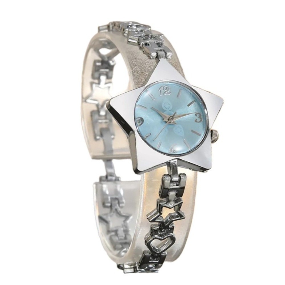 Luxury Watch Ladies - นาฬิกาผู้หญิงโลหะผสมใหม่ ระบบควอตซ์ สายรัดข้อมือรูปดาวปรับได้ นาฬิกาควอตซ์ผู้หญิงหรูหราสง่างาม เหมาะสำหรับโอกาสพิเศษ