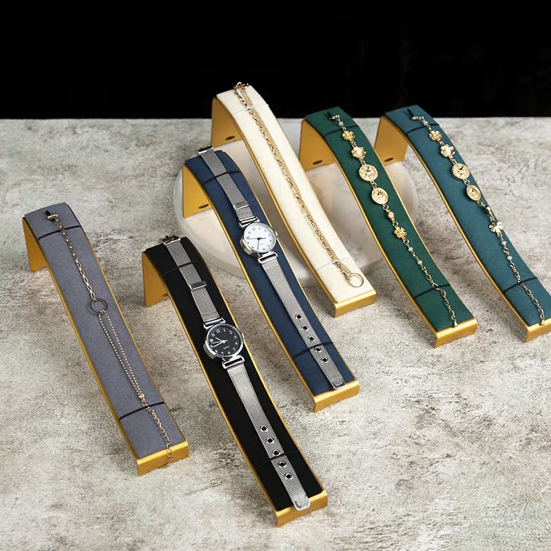 Luxury Watch Stand - High-end เครื่องประดับยืนแสดงสําหรับสร้อยข้อมือเดี่ยวนาฬิกาแสดง Rack Shopping Mall เคาน์เตอร์หรูหรากํามะหยี่แสดง