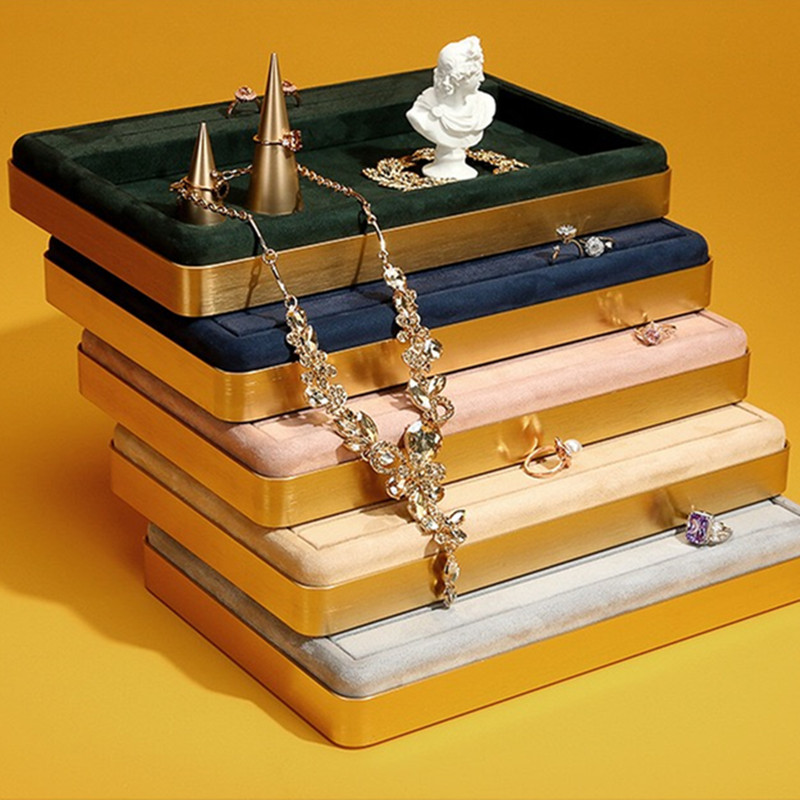 Luxury Watch Stand - สูง Leve กำมะหยี่สร้อยข้อมือสร้อยคอถาดแสดงเครื่องประดับ Shop ยืนสำหรับนาฬิกาจี้ต่างหูกล่อง