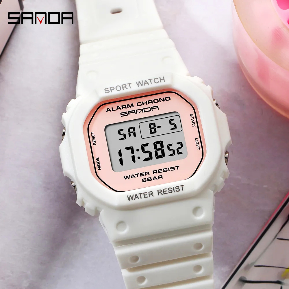 Perpetual Calendar Watch - นาฬิกาสปอร์ตกันน้ำหรูหราของ Sanda สำหรับผู้หญิงนาฬิกาข้อมือผู้หญิงแฟชั่นสำหรับผู้หญิงแบบลำลองสำหรับเป็นของขวัญ