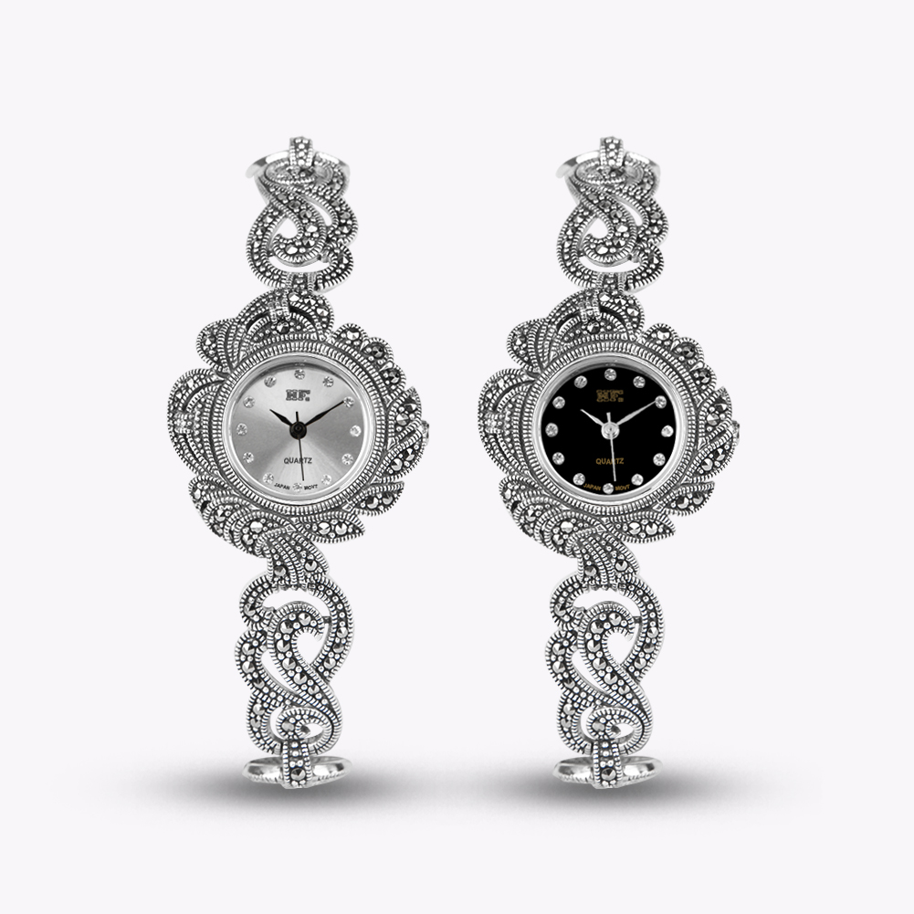 Luxury Watch Thailand - นาฬิกาข้อมือหรูหรา สร้อยข้อมือ เครื่องประดับเงินแท้ 925 จากประเทศไทย ประดับมาร์คาไซต์