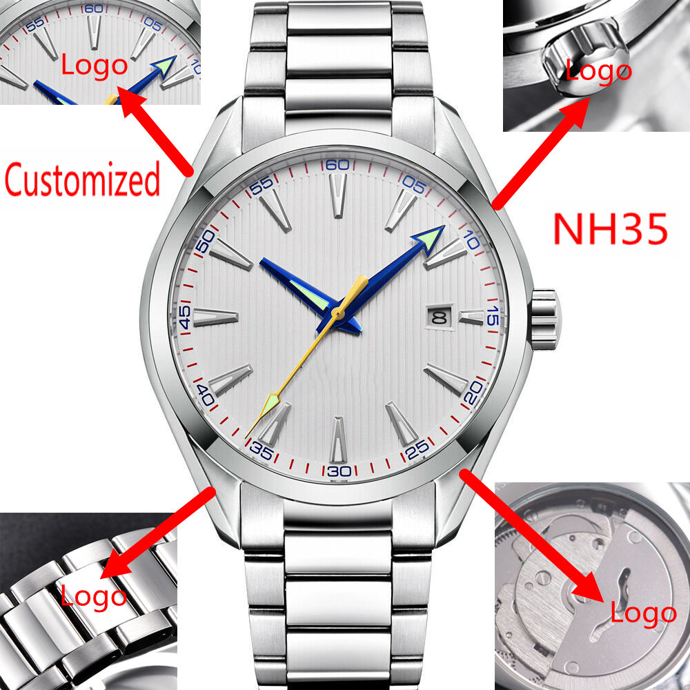 Luxury Watch Logo - โลโก้แบบกำหนดเอง 41 มม. นาฬิกาข้อมือผู้ชาย Miyota/NH35 ระบบออโตเมติก