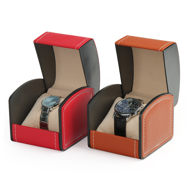 Luxury Watch Stand - กล่องโชว์นาฬิกาหนัง PU พร้อมฝาปิดแบบบานพับ – กล่องเก็บนาฬิกาสำหรับผู้ชายและผู้หญิง, ที่วางนาฬิกาหรูหราสำหรับนาฬิกากลไกและนาฬิกาควอตซ์