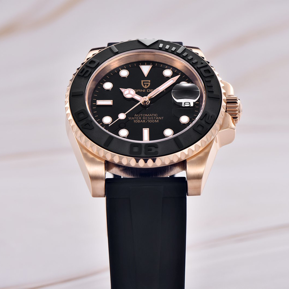 นาฬิกาอัตโนมัติ PAGANI DESIGN  - Luxury Watch Gold And Black บทวิจารณ์และราคา