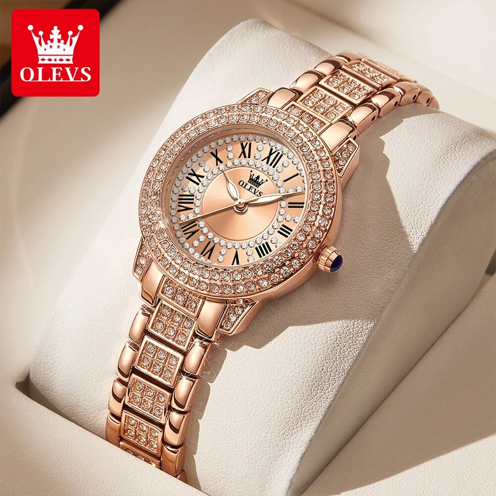 OLEVS 9943นาฬิกาควอทซ์เพชรออริ - Luxury Watch Ladies บทวิจารณ์และราคา