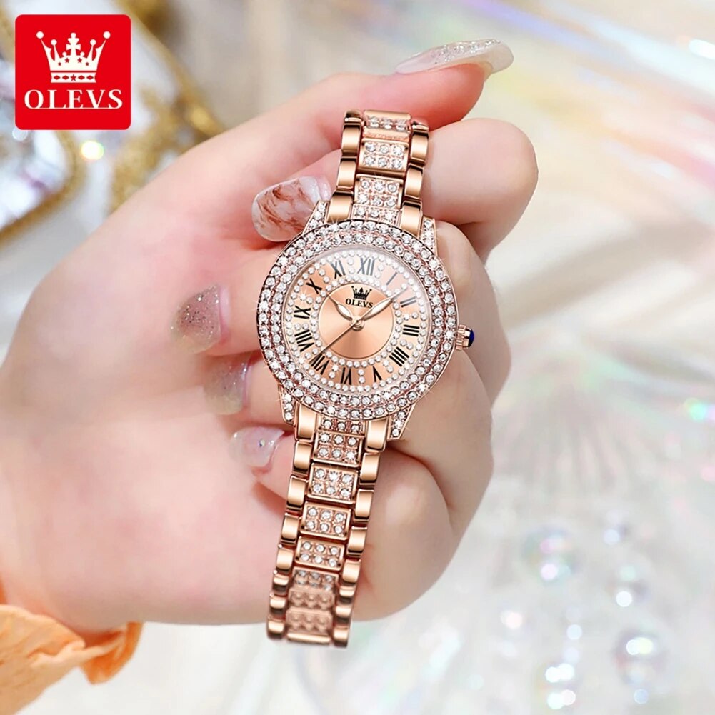 OLEVS 9943นาฬิกาควอทซ์เพชรออริ - Luxury Watch Ladies บทวิจารณ์และราคา