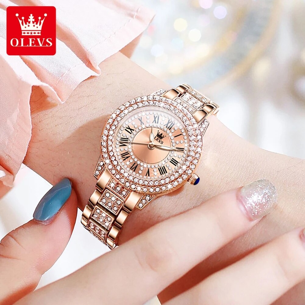 OLEVS 9943นาฬิกาควอทซ์เพชรออริ - Luxury Watch Ladies บทวิจารณ์และราคา