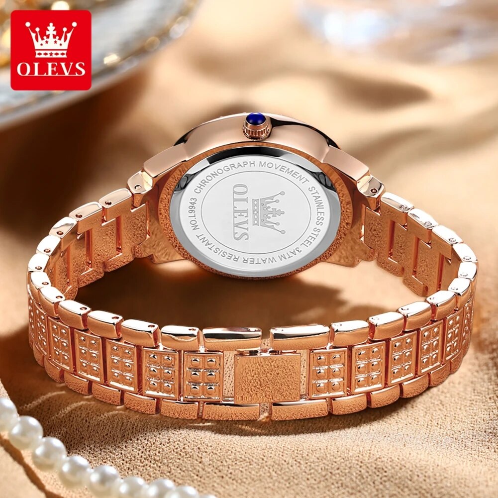 OLEVS 9943นาฬิกาควอทซ์เพชรออริ - Luxury Watch Ladies บทวิจารณ์และราคา