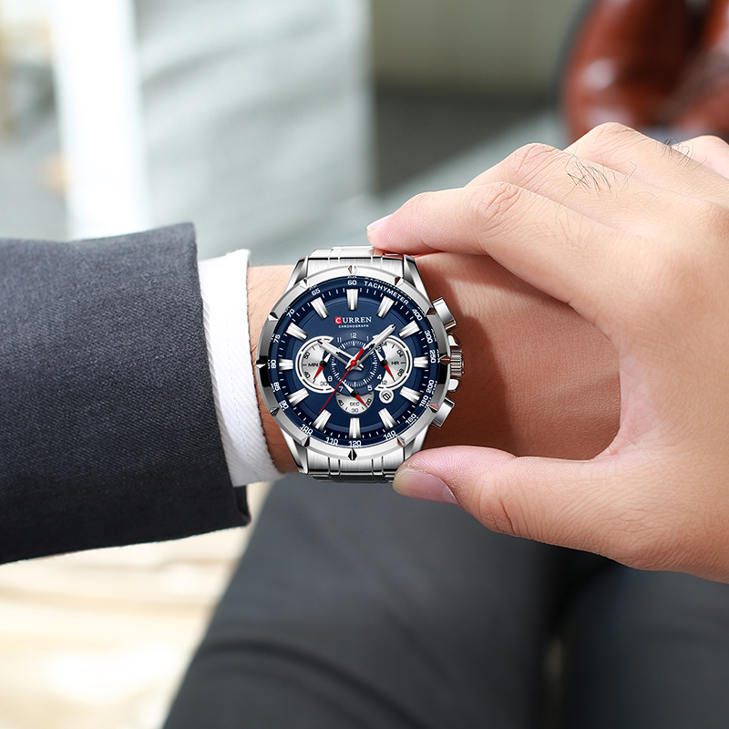 CURREN นาฬิกาข้อมือผู้ชายกันน้ - Luxury Watch Name บทวิจารณ์และราคา