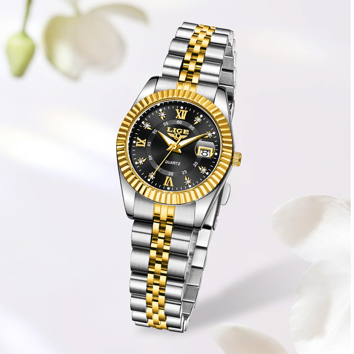 LIGE แฟชั่น Elegant ผู้หญิงนาฬ - Luxury Watch Collection Box บทวิจารณ์และราคา