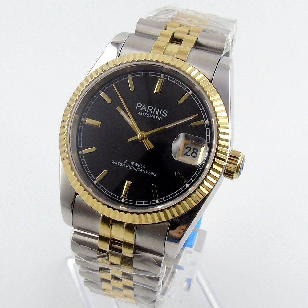 พาร์นิส 36 มม.นาฬิกาอัตโนมัติส - Luxury Watch Gold And Black บทวิจารณ์และราคา