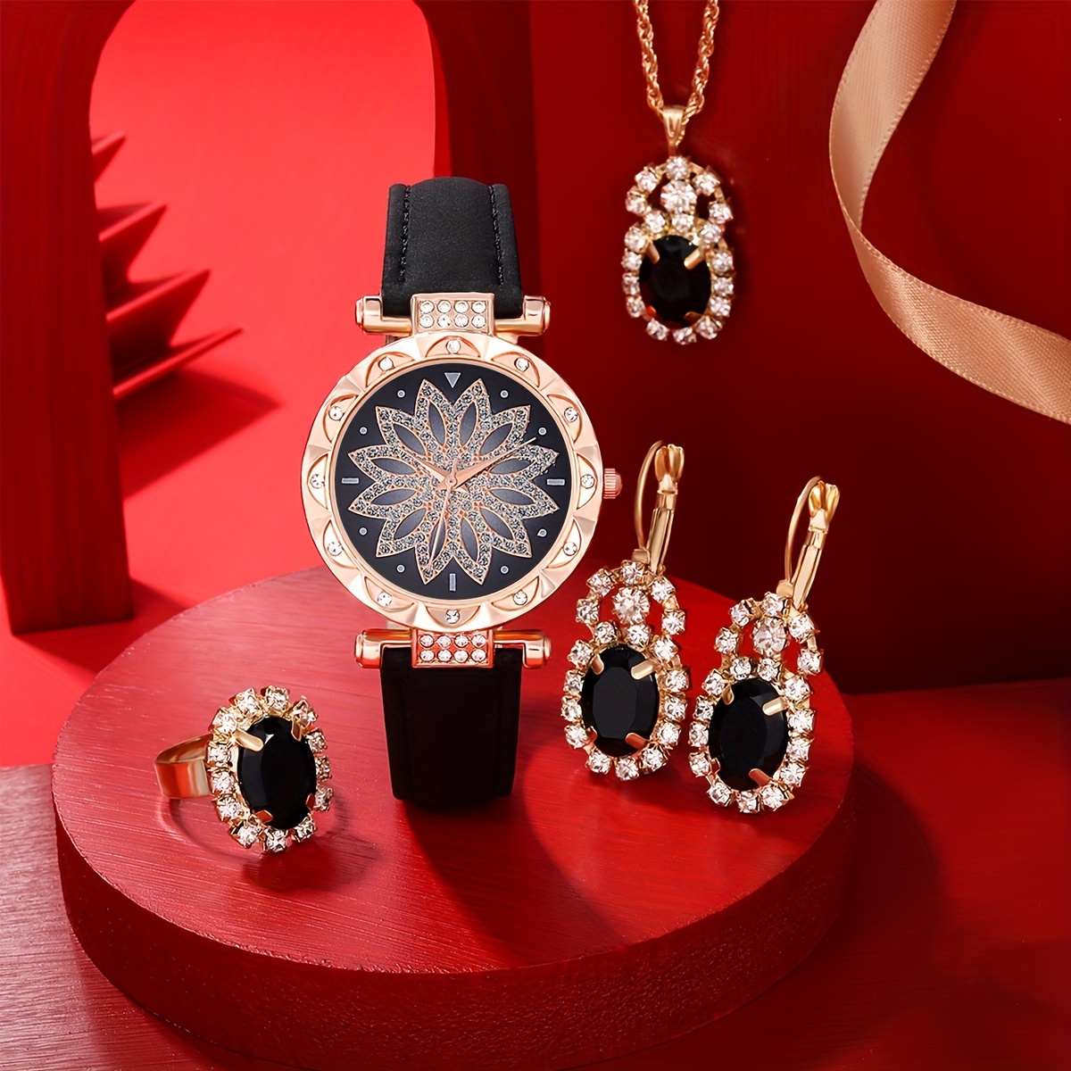 นาฬิกาควอตซ์หรูหราประดับเพชรเท - Luxury Watch Gift For Her บทวิจารณ์และราคา