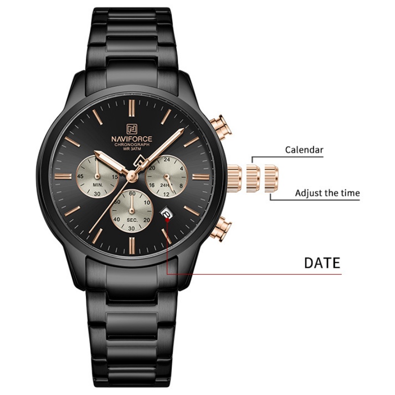 นาฬิกาข้อมือผู้ชาย NAVIFORCE ร - Luxury Watch With Bracelet บทวิจารณ์และราคา