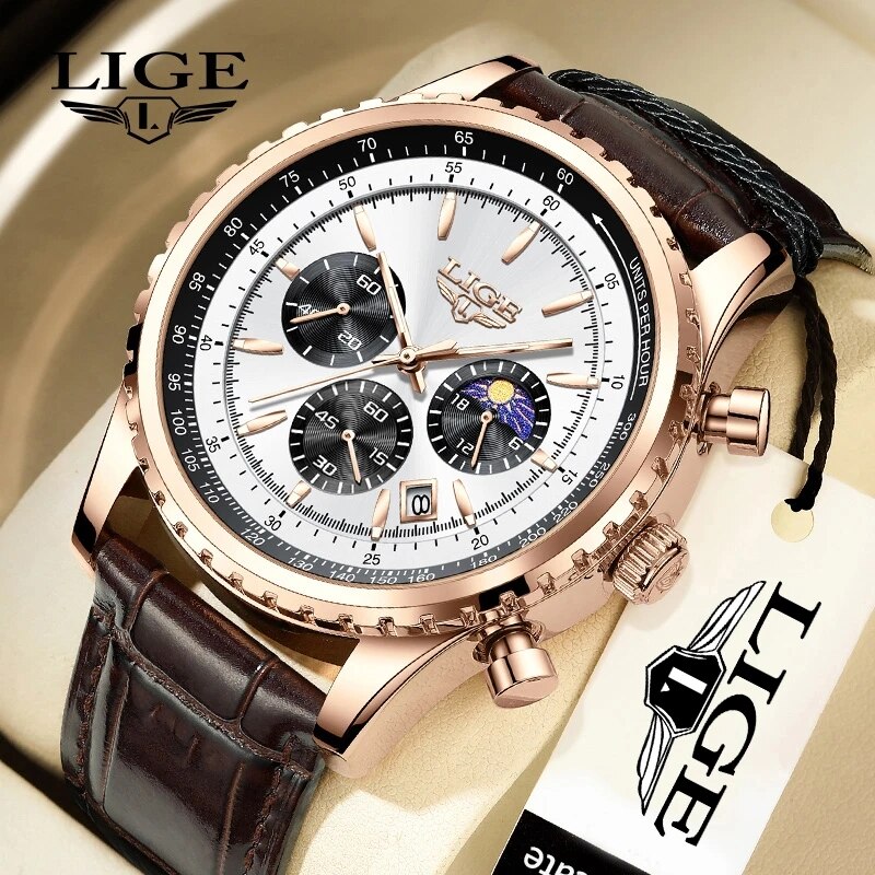 นาฬิกาผู้ชายใหม่แบรนด์หรู Lige - Luxury Watch Collection Box บทวิจารณ์และราคา