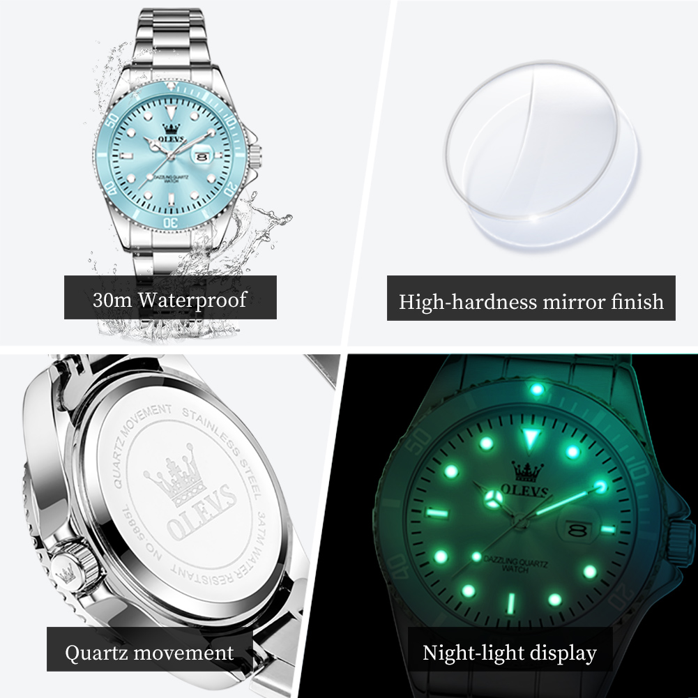 OLEVS หรูหราสแตนเลสสตีลนาฬิกาค - Luxury Watch Ladies บทวิจารณ์และราคา