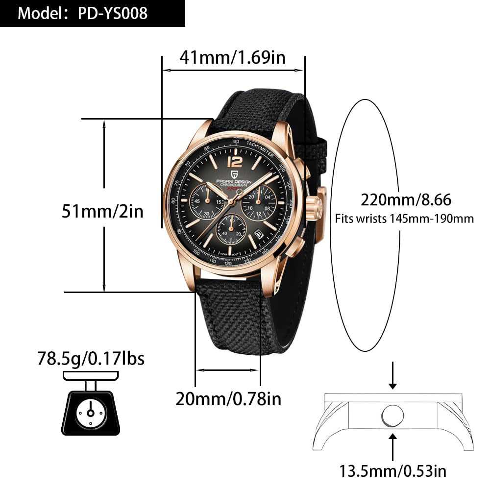 นาฬิกาข้อมือผู้ชาย PAGANI DESI - Luxury Watch Logo บทวิจารณ์และราคา