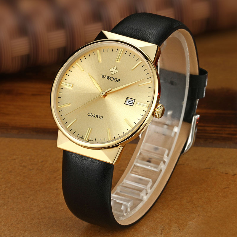 WWOOR นาฬิกาผู้ชายแบรนด์หรูกัน - Luxury Watch Gold And Black บทวิจารณ์และราคา