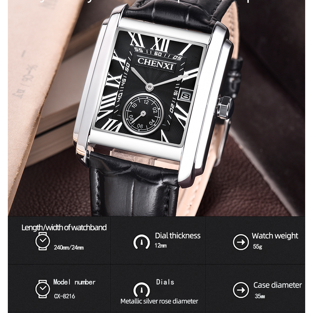CHENXI 8216 แฟชั่นคลาสสิกสแควร - Luxury Watch Name บทวิจารณ์และราคา