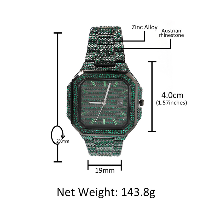นาฬิกาควอตซ์ผู้ชายสไตล์ฮิปฮอป  - Luxury Watch Gold And Black บทวิจารณ์และราคา