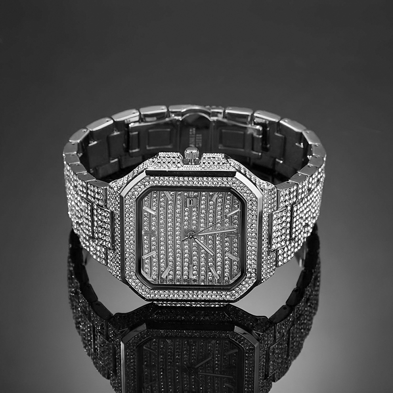 นาฬิกาควอตซ์ผู้ชายสไตล์ฮิปฮอป  - Luxury Watch Gold And Black บทวิจารณ์และราคา