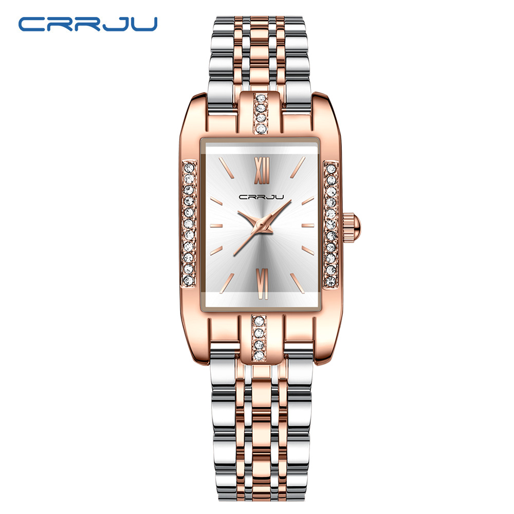 CRRJU Luxury Square นาฬิกาผู้ห - Luxury Watch Ladies บทวิจารณ์และราคา