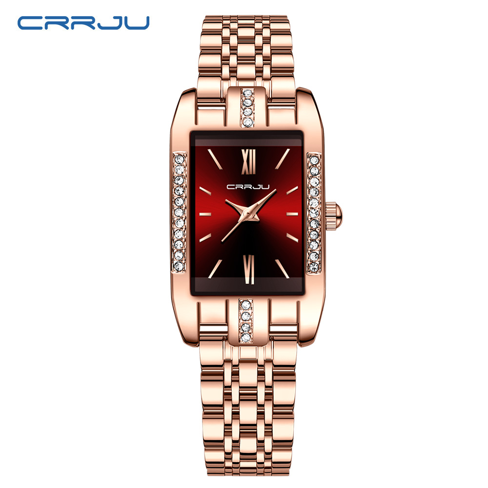 CRRJU Luxury Square นาฬิกาผู้ห - Luxury Watch Ladies บทวิจารณ์และราคา