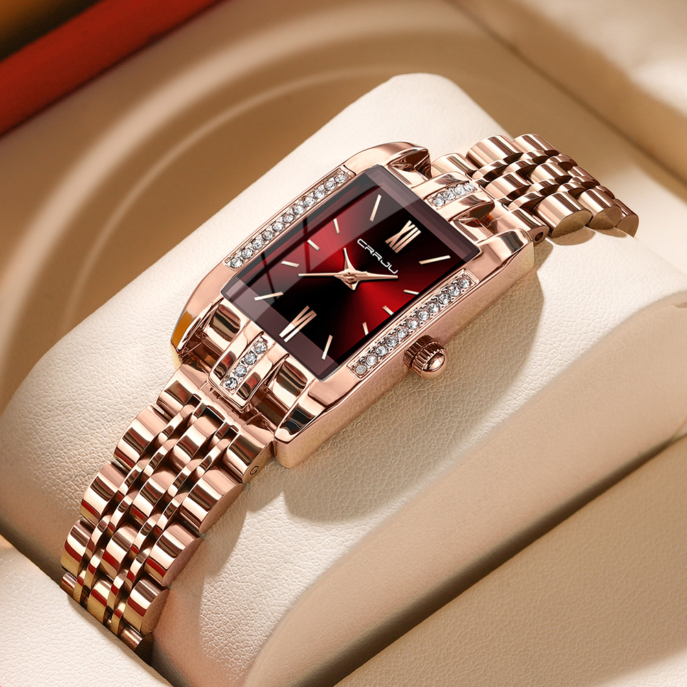 CRRJU Luxury Square นาฬิกาผู้ห - Luxury Watch Ladies บทวิจารณ์และราคา