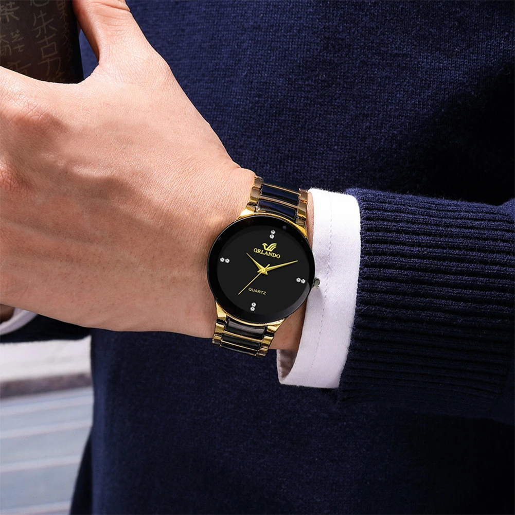2024 นาฬิกาผู้ชายแฟชั่นสแตนเลส - Luxury Watch Gold And Black บทวิจารณ์และราคา