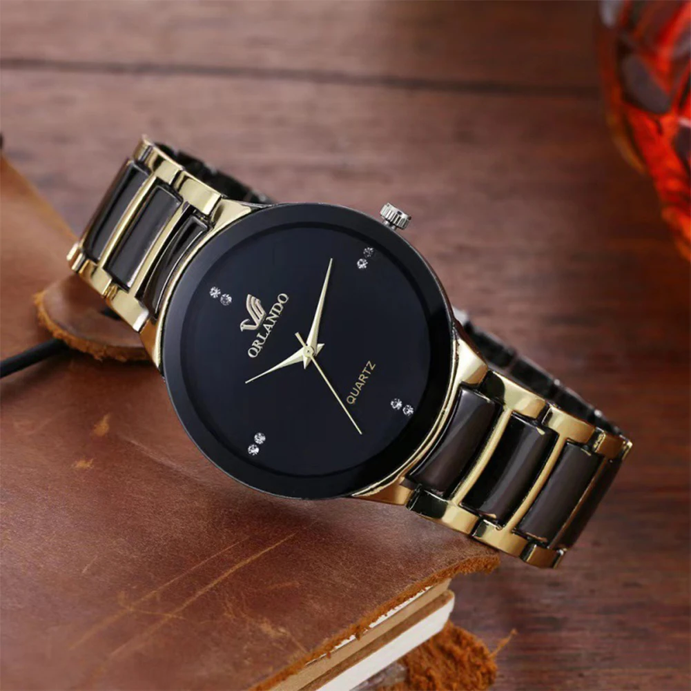 2024 นาฬิกาผู้ชายแฟชั่นสแตนเลส - Luxury Watch Gold And Black บทวิจารณ์และราคา