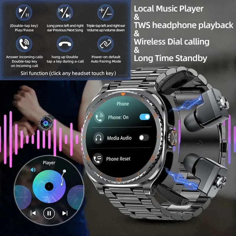สมาร์ทวอทช์ TWS 2-in-1 รุ่นใหม - Luxury Watch La บทวิจารณ์และราคา