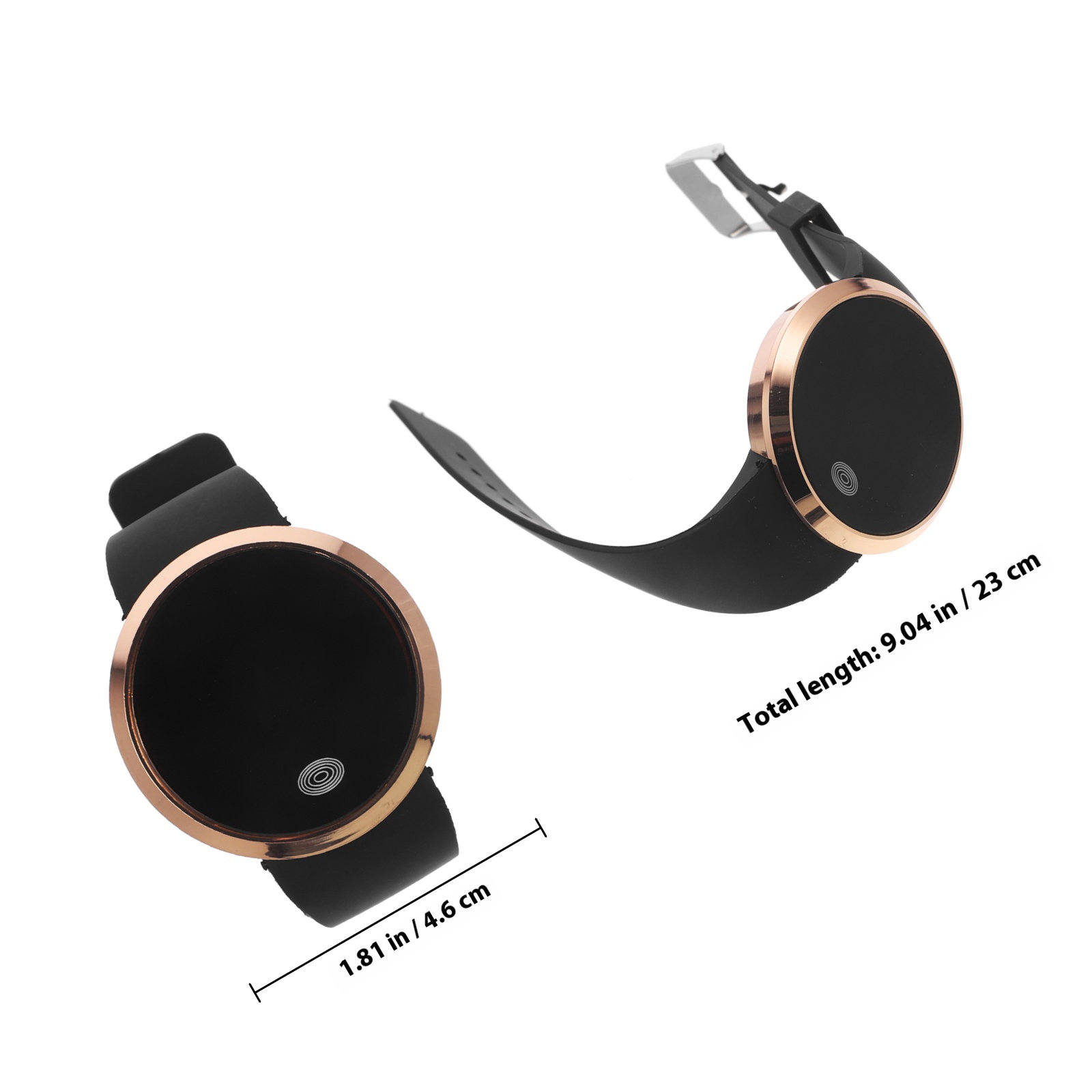นาฬิกาข้อมือดิจิตอลหน้าจอสัมผั - Luxury Watch Gold And Black บทวิจารณ์และราคา