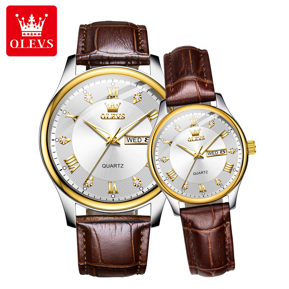 นาฬิกาคู่ OLEVS แบรนด์หรู กันน - Luxury Watch Gift For Her บทวิจารณ์และราคา