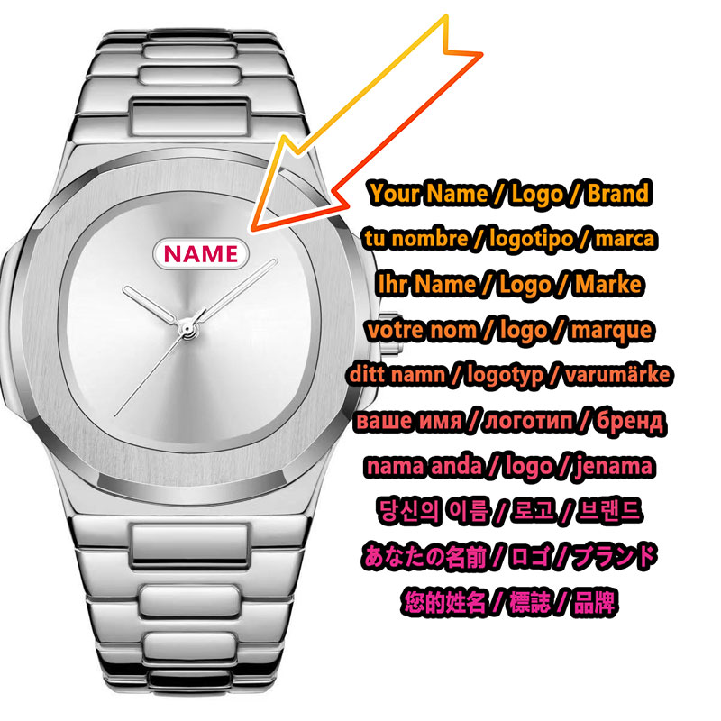 นาฬิกาควอตซ์ผู้ชายโลโก้แบบกำหน - Luxury Watch Logo บทวิจารณ์และราคา