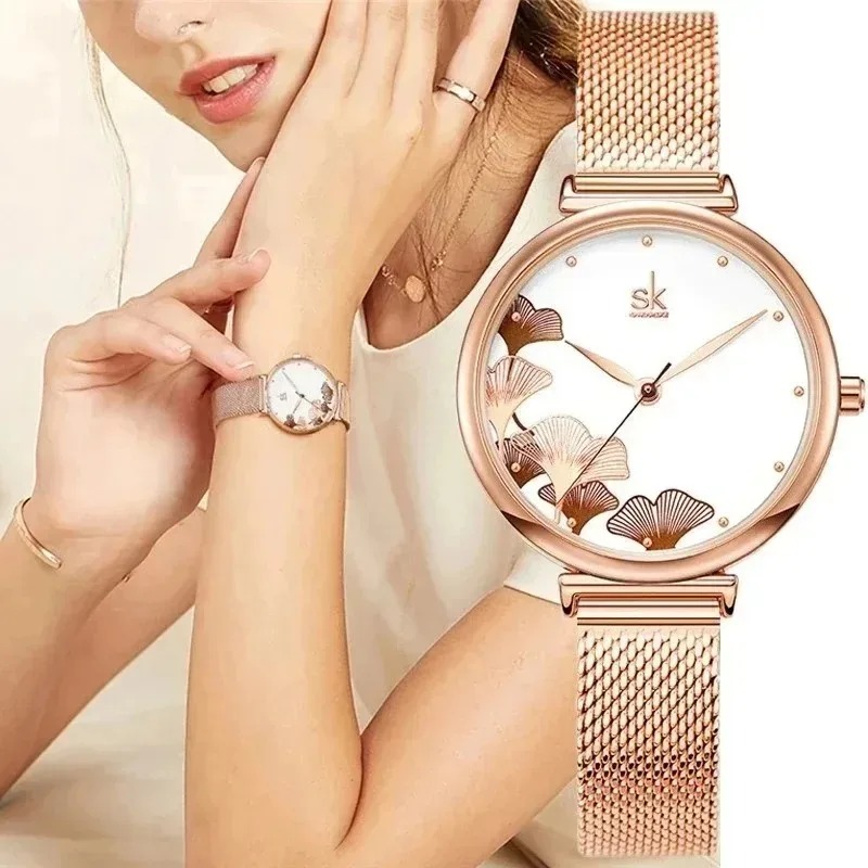 นาฬิกาข้อมือผู้หญิงหรู ลายใบแป - Luxury Watch Gift For Her บทวิจารณ์และราคา