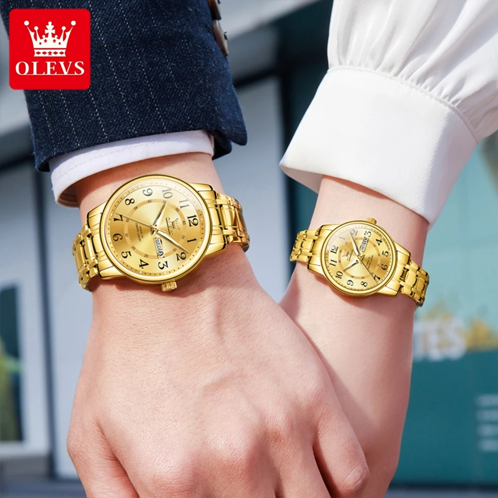 OLEVS 2891 นาฬิกาคู่รักควอตซ์ข - Luxury Watch Gift For Her บทวิจารณ์และราคา