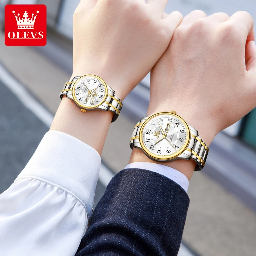 OLEVS 2891 นาฬิกาคู่รักควอตซ์ข - Luxury Watch Gift For Her บทวิจารณ์และราคา