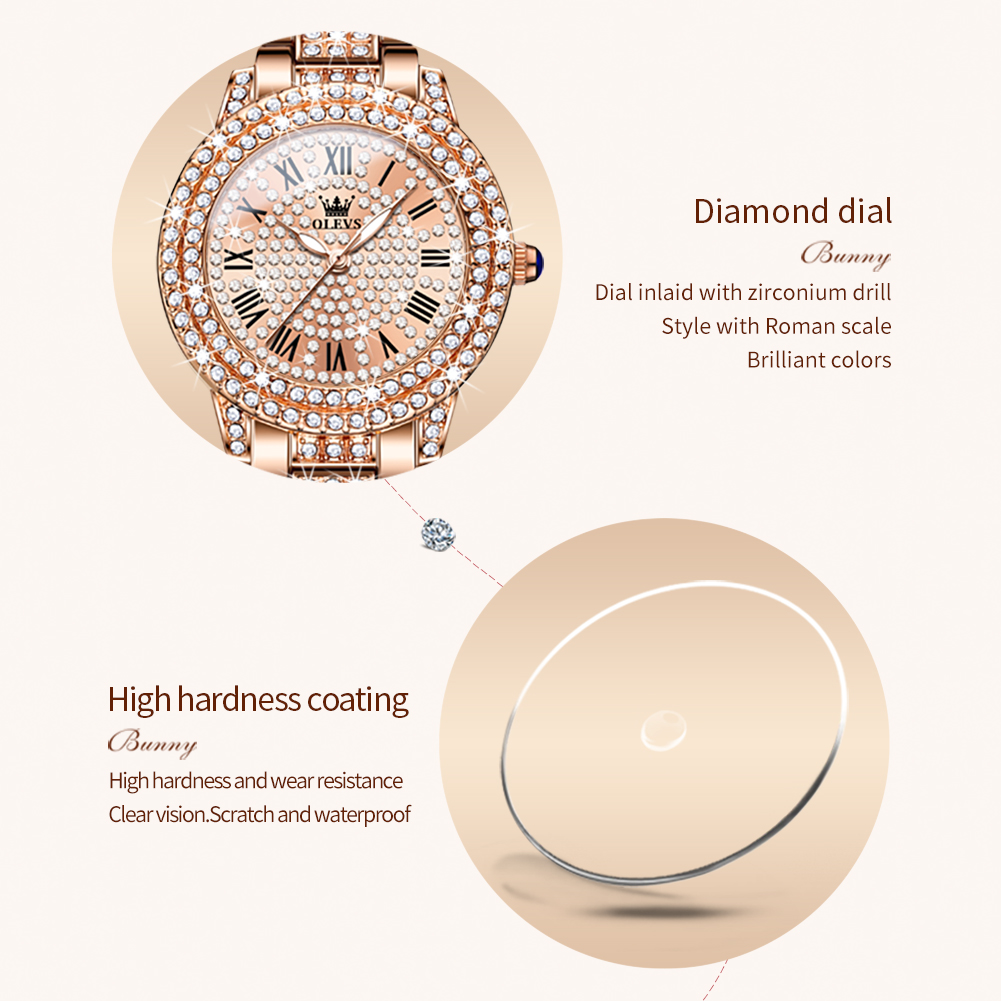OLEVS 9943 หรูหราเพชร Original - Luxury Watch Logo บทวิจารณ์และราคา