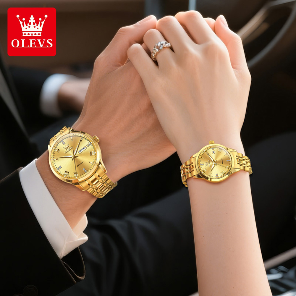 OLEVS นาฬิกาคู่แบรนด์หรูทองทั้ - Luxury Watch All Brands บทวิจารณ์และราคา