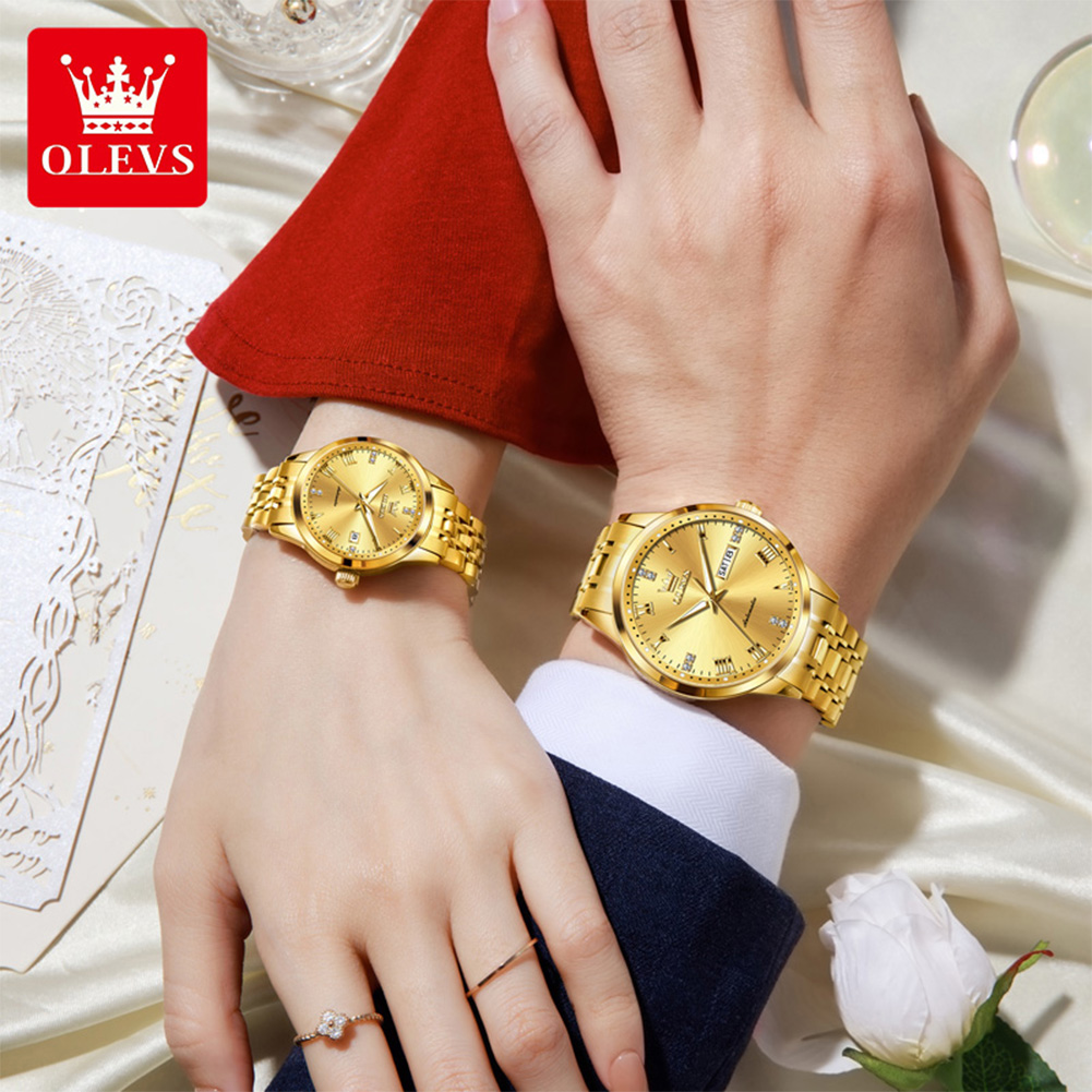 OLEVS นาฬิกาคู่แบรนด์หรูทองทั้ - Luxury Watch All Brands บทวิจารณ์และราคา